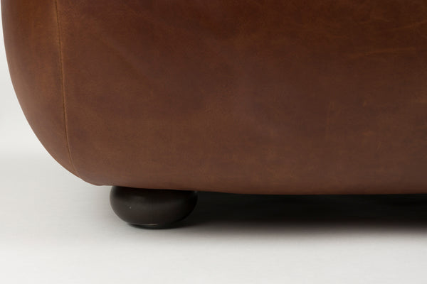 Loungestoel Wyatt Wax Leer Chocolate