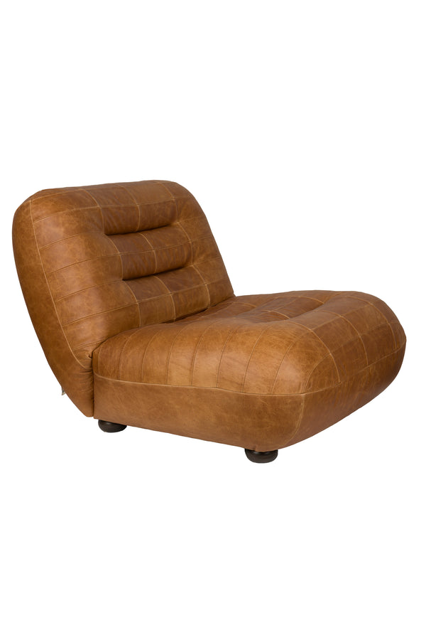 Loungestoel Wyatt Wax Leer Cognac