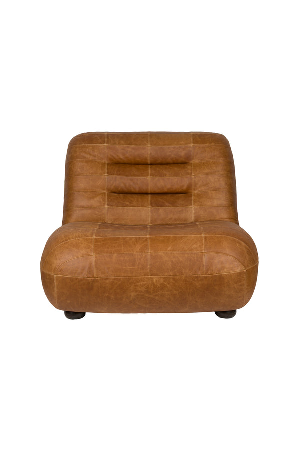 Loungestoel Wyatt Wax Leer Cognac