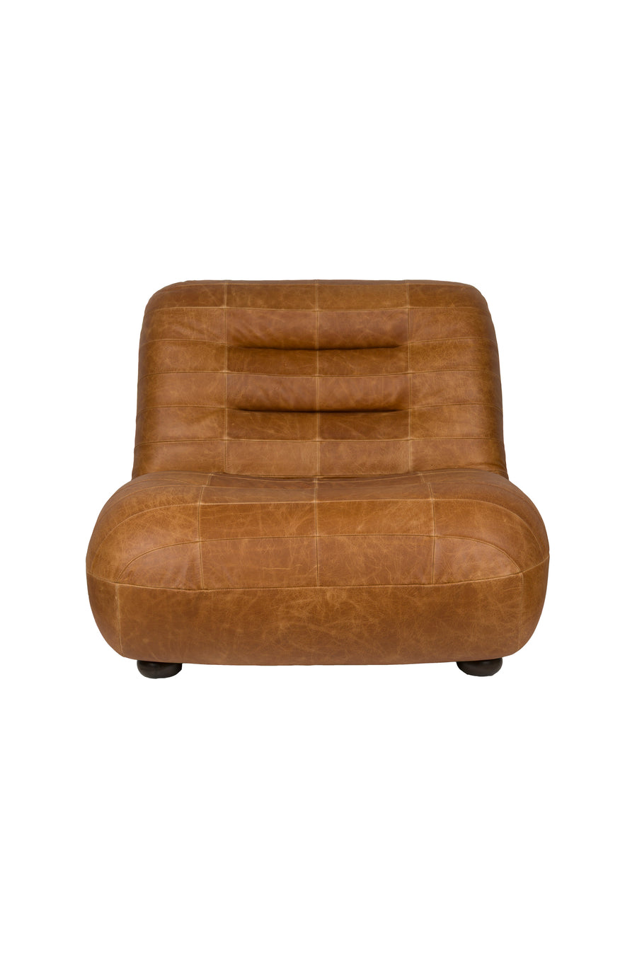 Loungestoel Wyatt Wax Leer Cognac