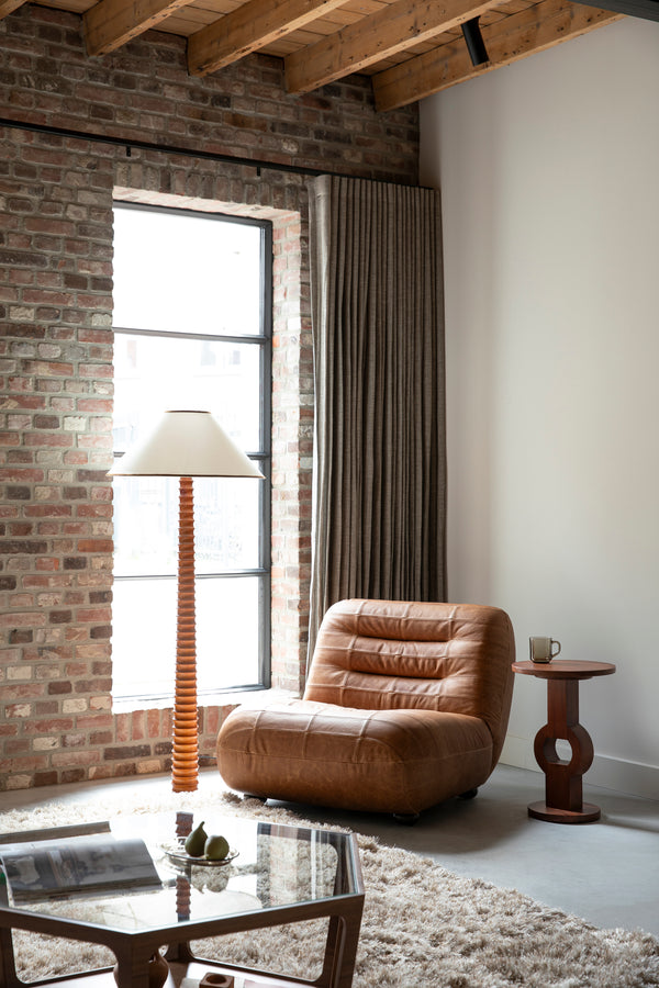 Loungestoel Wyatt Wax Leer Cognac