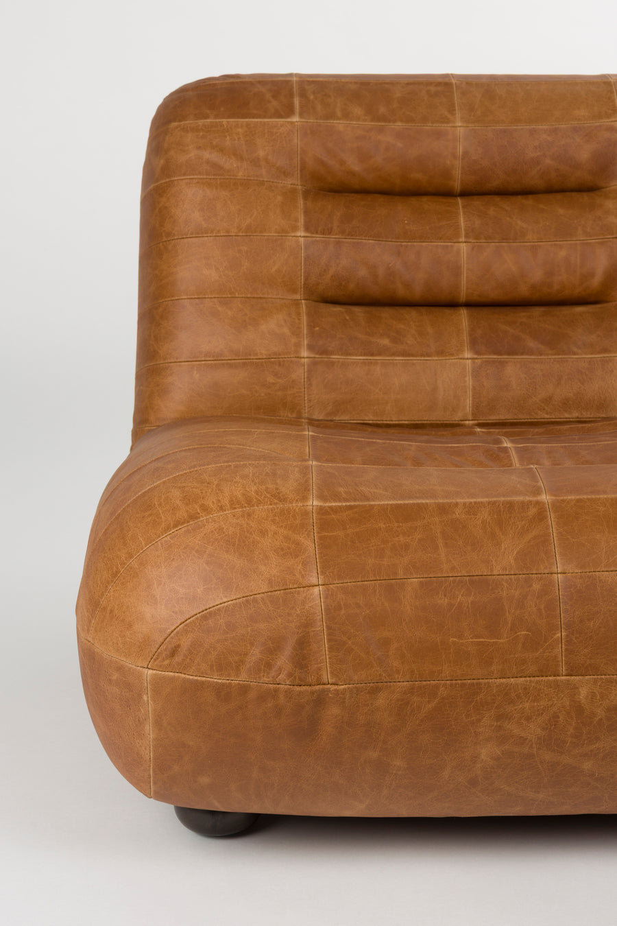 Loungestoel Wyatt Wax Leer Cognac