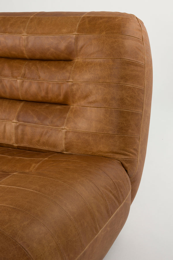 Loungestoel Wyatt Wax Leer Cognac