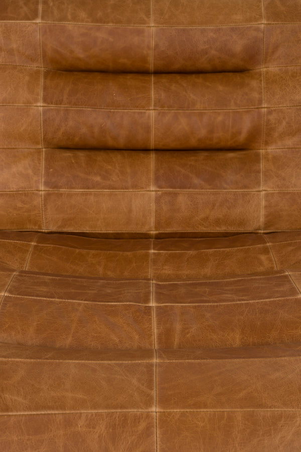 Loungestoel Wyatt Wax Leer Cognac