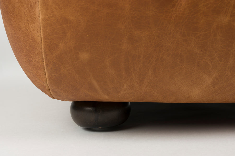 Loungestoel Wyatt Wax Leer Cognac