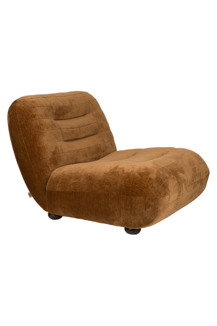 Loungestoel Wyatt Velours Cognac