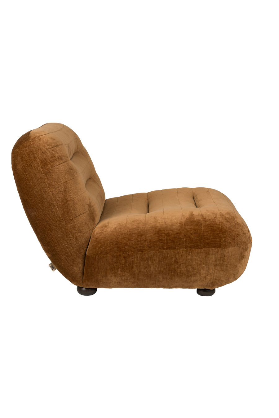 Loungestoel Wyatt Velours Cognac