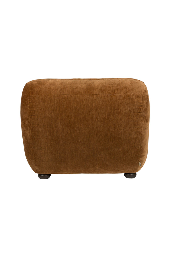Loungestoel Wyatt Velours Cognac
