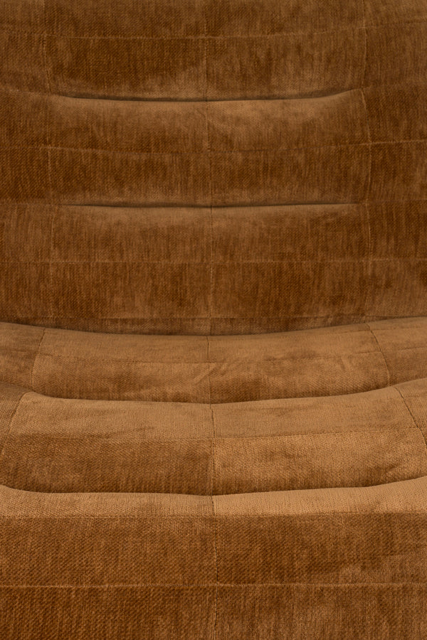 Loungestoel Wyatt Velours Cognac