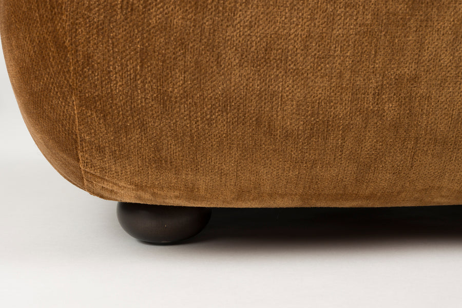 Loungestoel Wyatt Velours Cognac