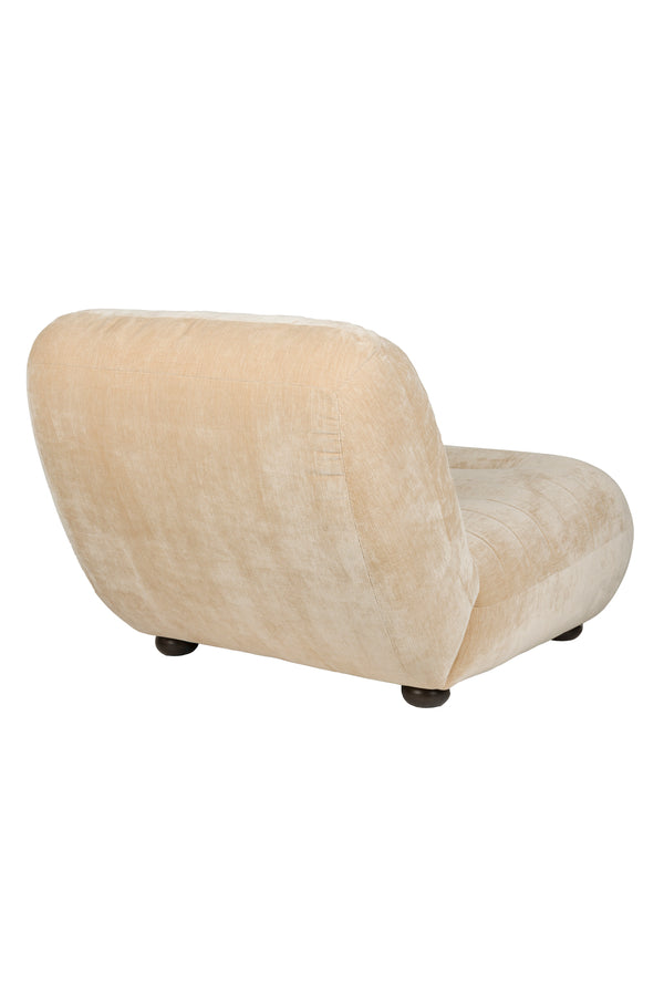 Loungestoel Wyatt Velours Beige