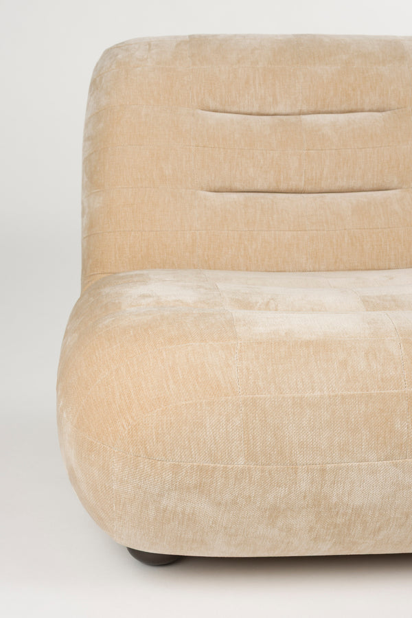 Loungestoel Wyatt Velours Beige