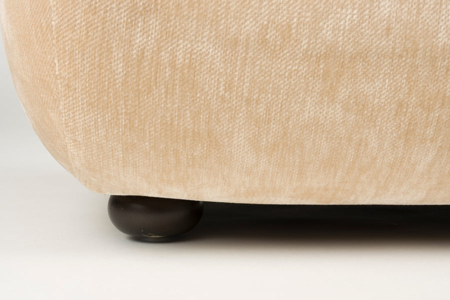 Loungestoel Wyatt Velours Beige