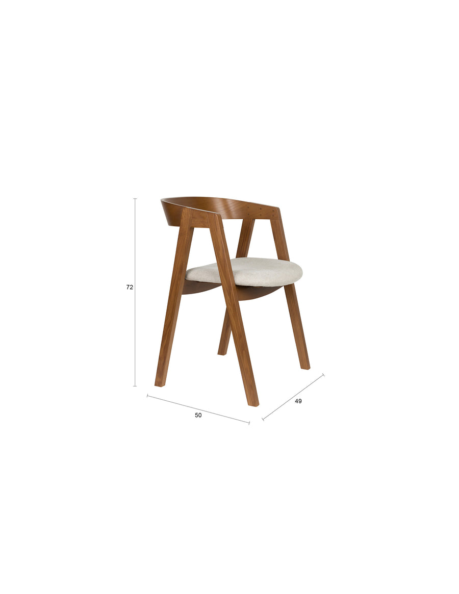 Stoel Mads Notenhout (set van 2)