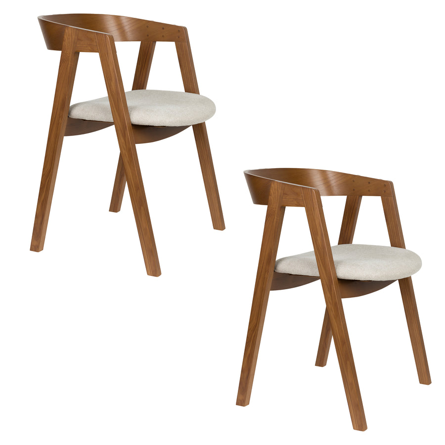 Stoel Mads Notenhout (set van 2)