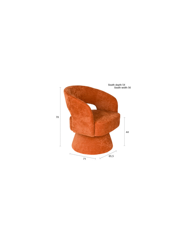 Loungestoel Charina Oranje