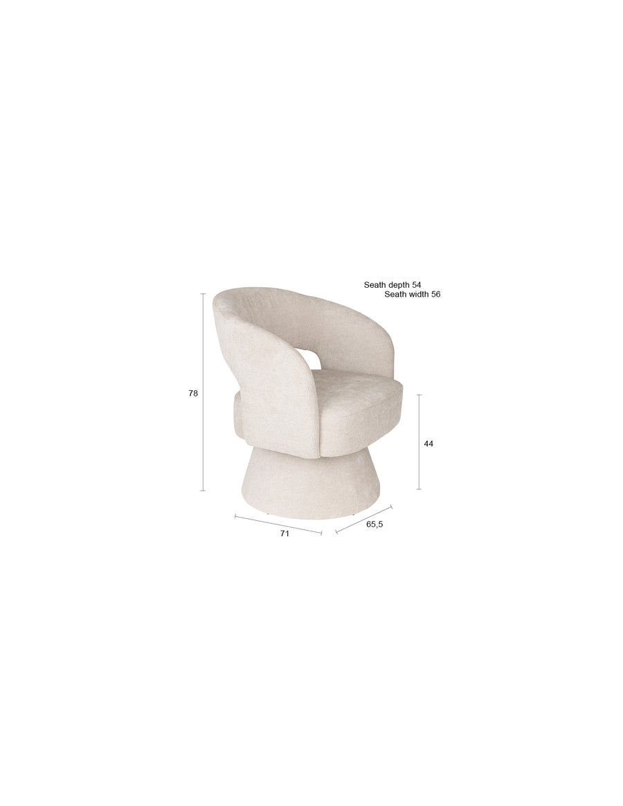 Loungestoel Charina Beige