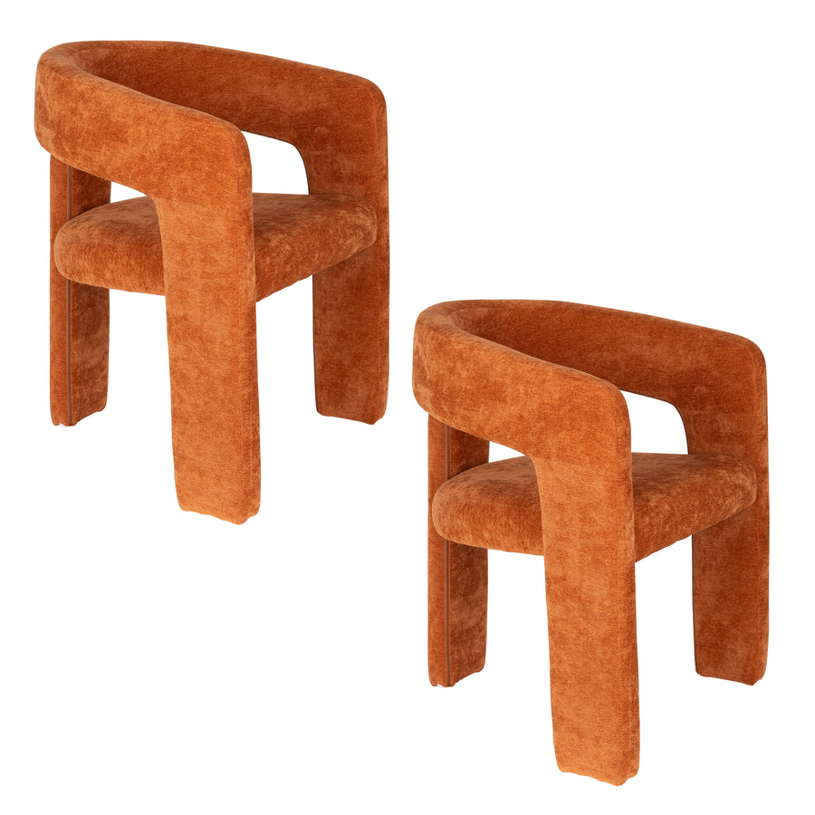 Stoel Valentin Oranje (set of 2)