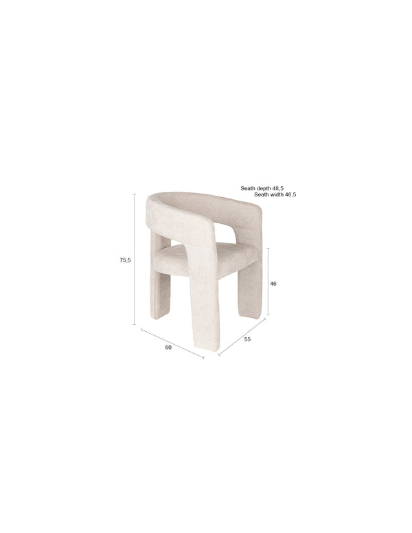 Stoel Valentin Beige (set of 2)