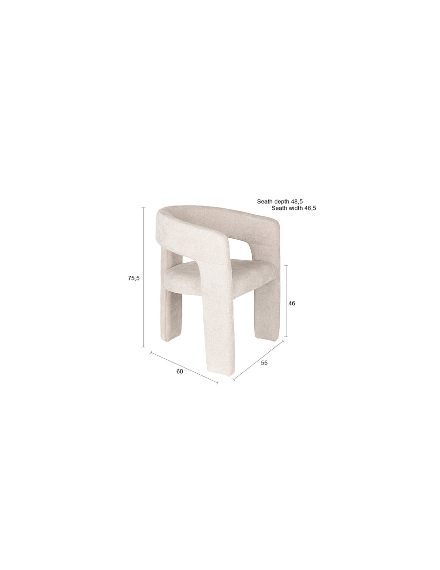 Stoel Valentin Beige (set of 2)