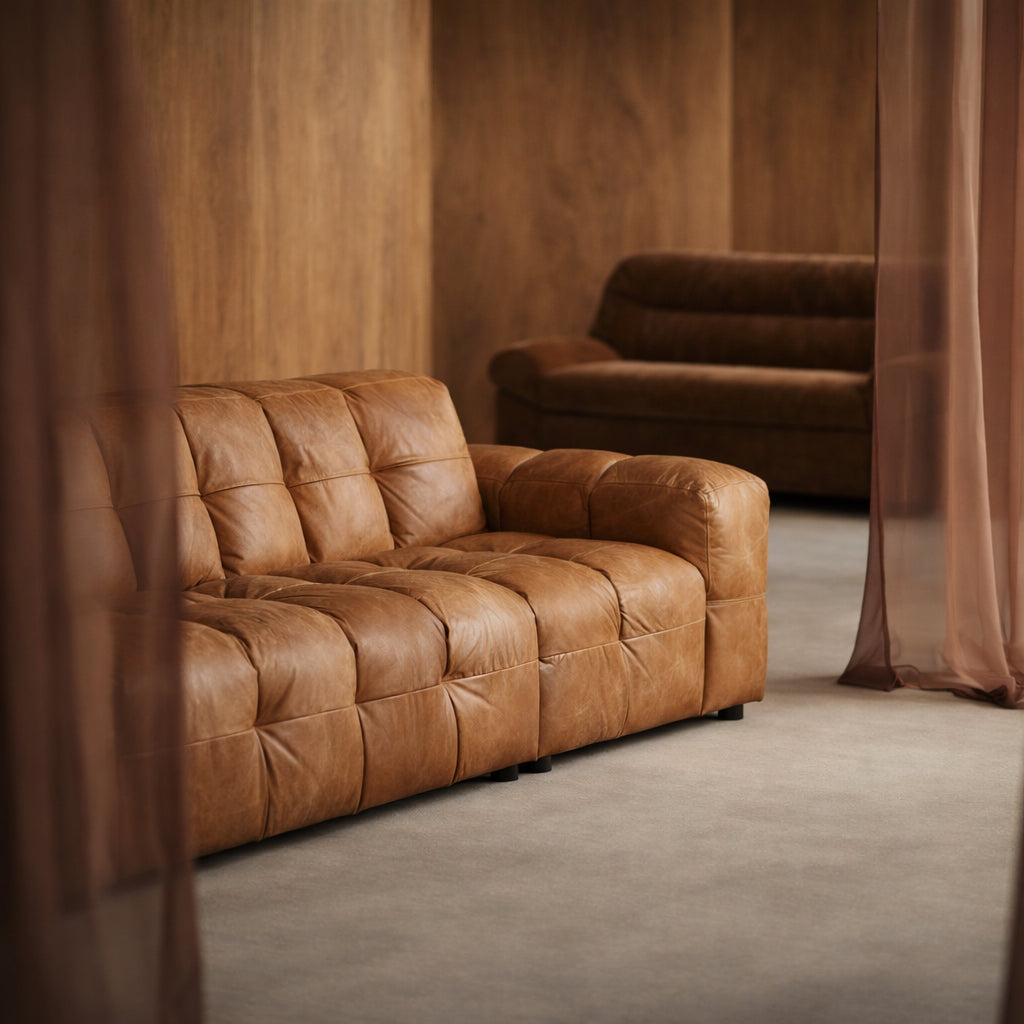 Bank Element Hackman Met Arm Rechts Velours Cognac
