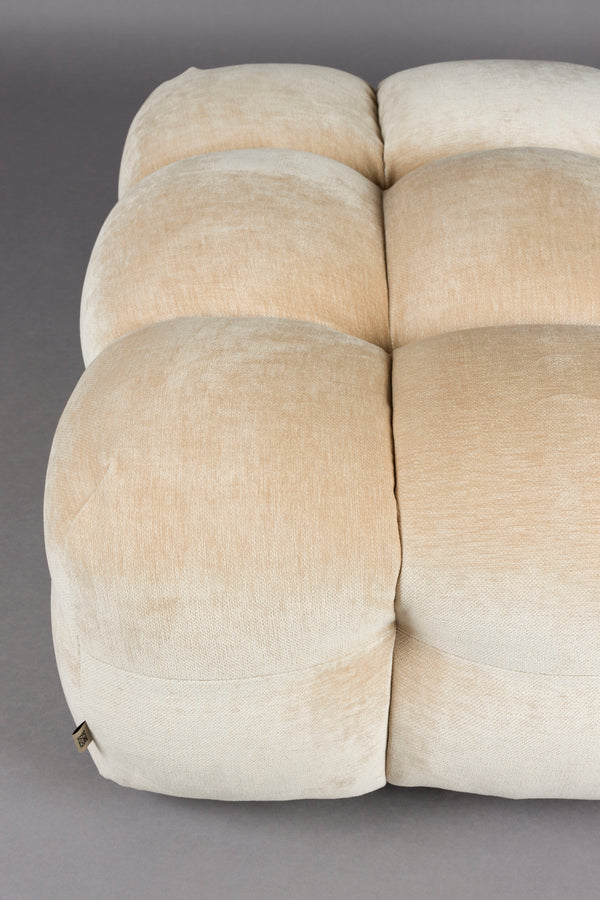 Hocker Hackman Velours Beige