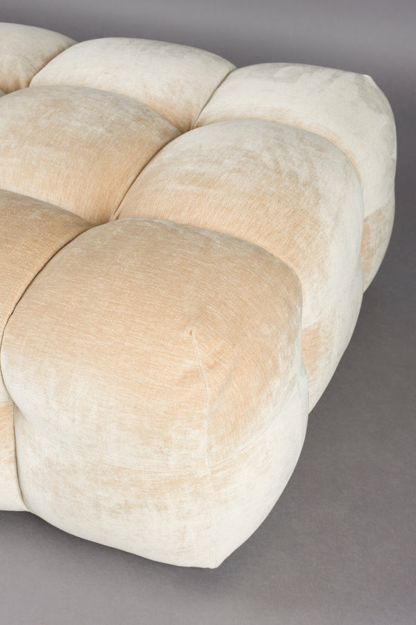 Hocker Hackman Velours Beige
