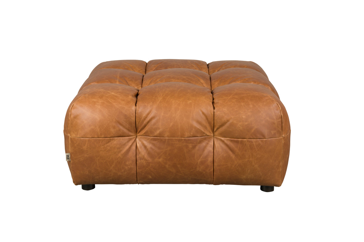 Hocker Hackman Leer Cognac