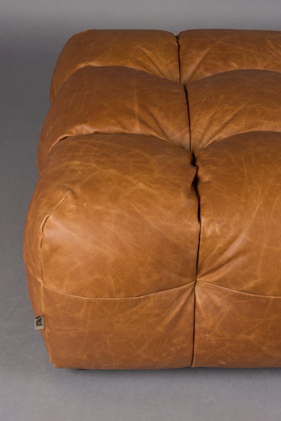 Hocker Hackman Leer Cognac