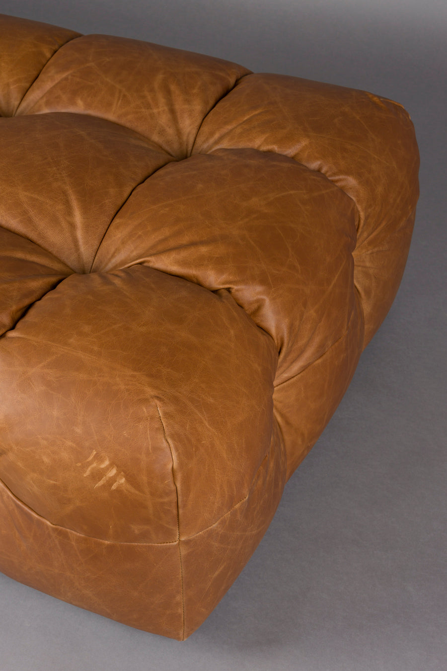 Hocker Hackman Leer Cognac