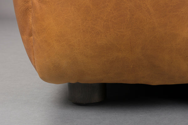 Hocker Hackman Leer Cognac
