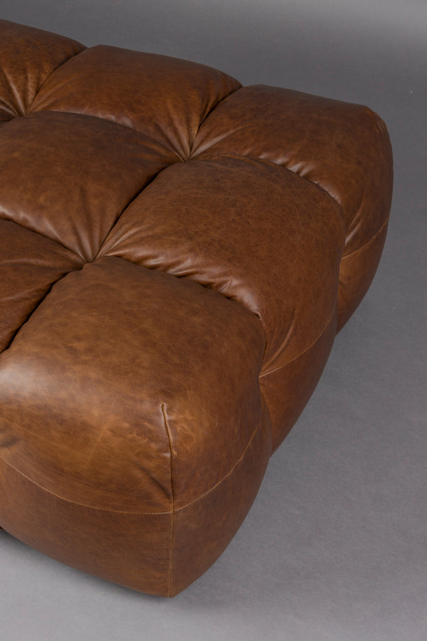 Hocker Hackman Leer Chocolate