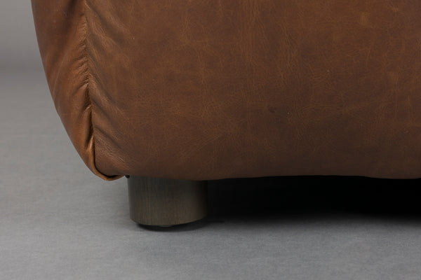 Hocker Hackman Leer Chocolate