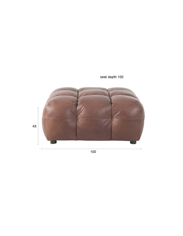Hocker Hackman Leer Chocolate