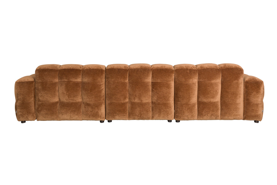 Bank Hackman 4,5-zits Velours Cognac