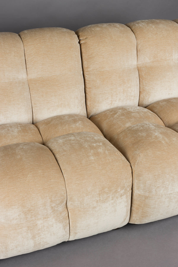 Bank Hackman 3-zits Velours Beige