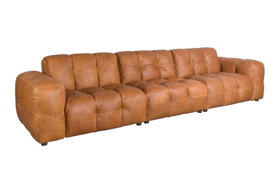 Bank Hackman 4,5-zits Leer Cognac