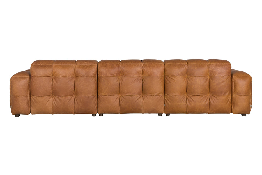 Bank Hackman 4,5-zits Leer Cognac