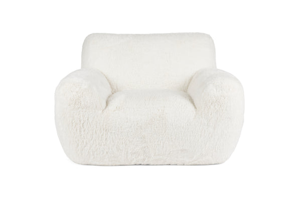 Cuddle the yeti fauteuil/ loungestoel pluche wit