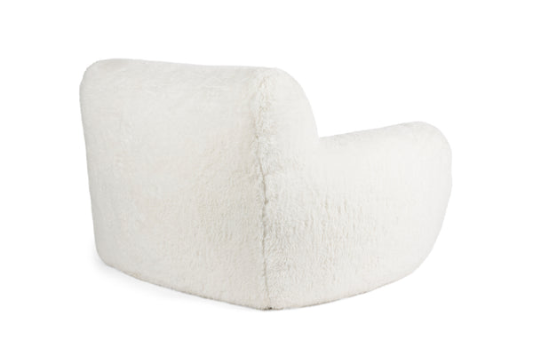 Cuddle the yeti fauteuil/ loungestoel pluche wit