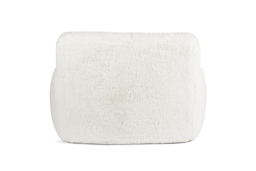 Cuddle the yeti fauteuil/ loungestoel pluche wit