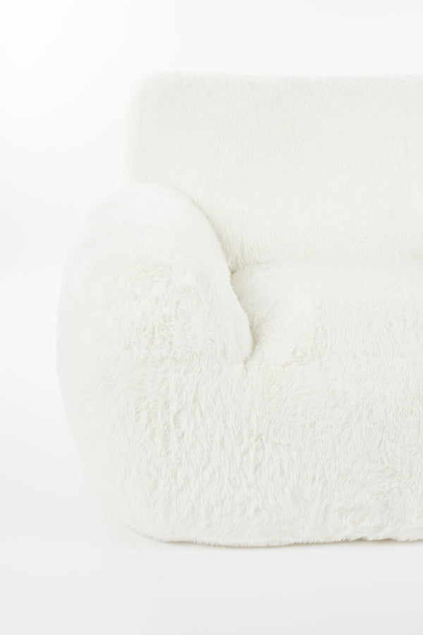 Cuddle the yeti fauteuil/ loungestoel pluche wit