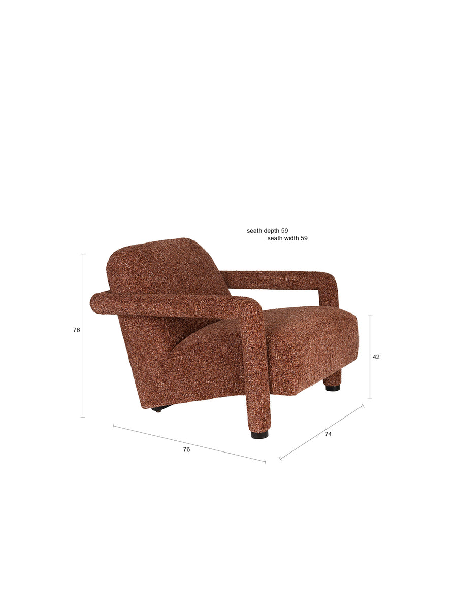 Loungestoel Kent Bordeaux Rood