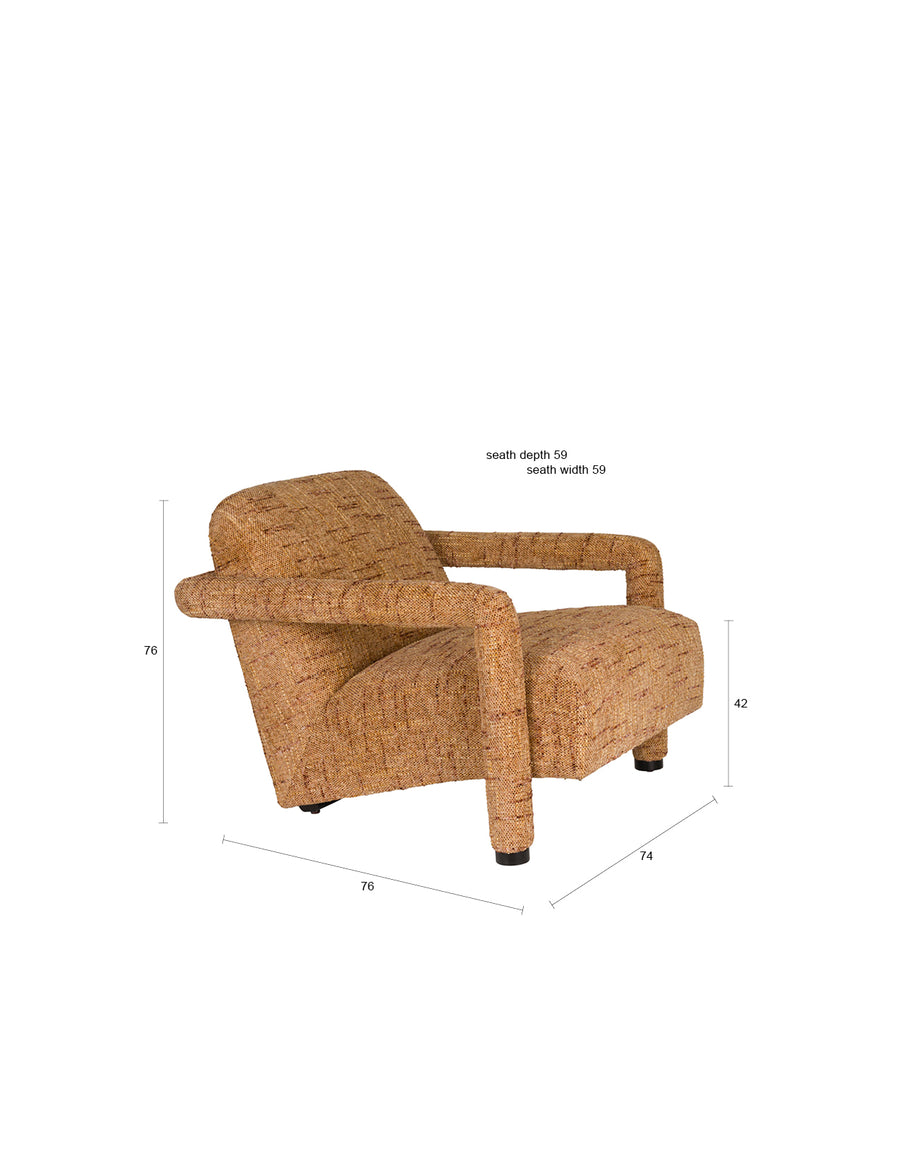 Loungestoel Kent Oker