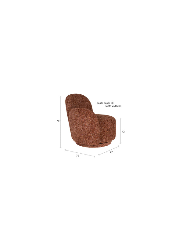 Loungestoel Rose Bordeaux Rood