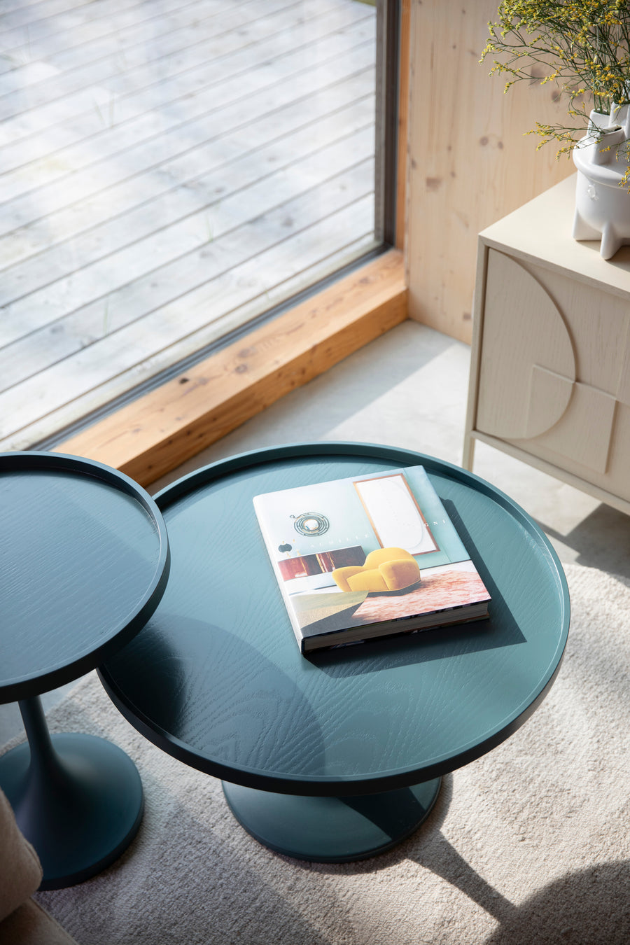 Jason salontafel rond 69 cm blauw