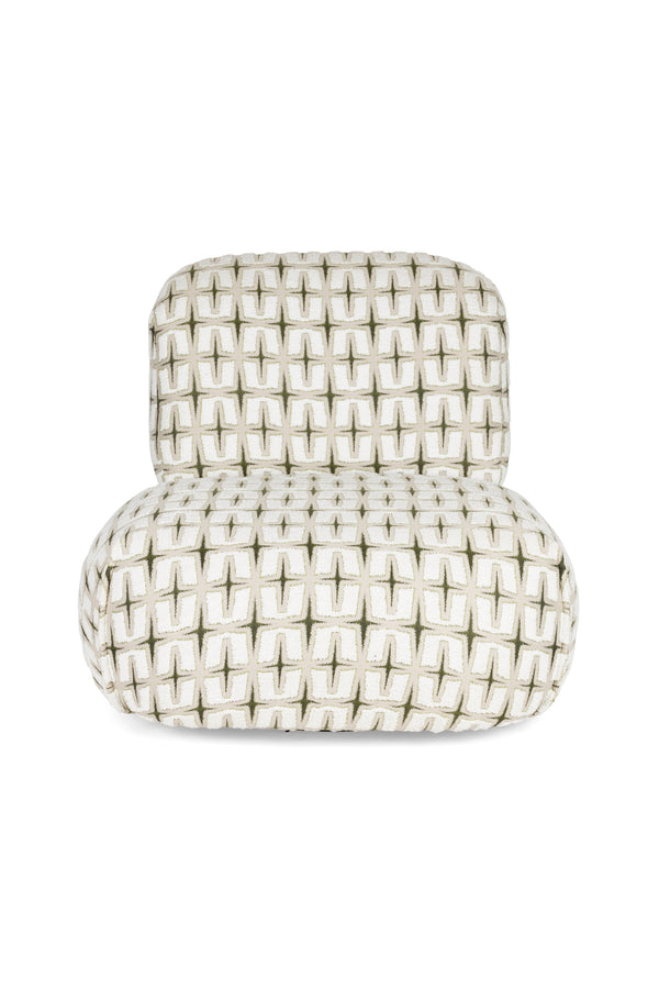 Loungestoel ritz beige groen