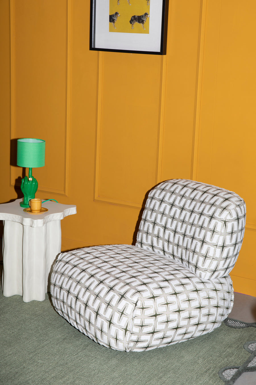 Loungestoel ritz beige groen