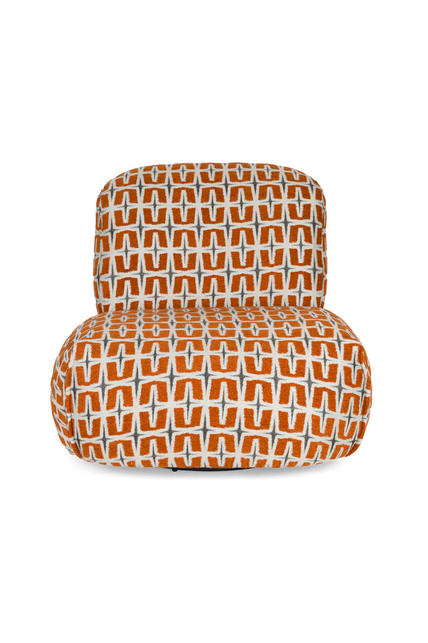 Loungestoel ritz beige burned oranje