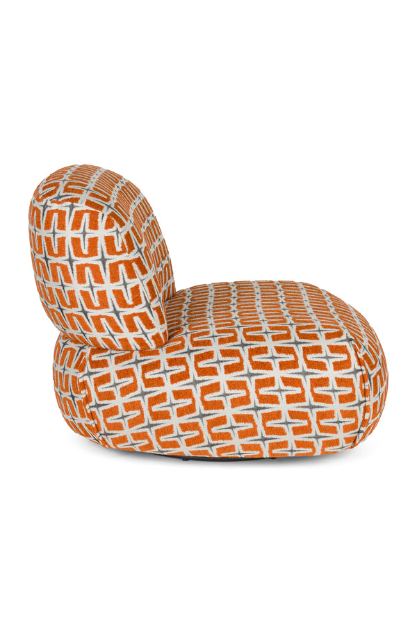 Loungestoel ritz beige burned oranje